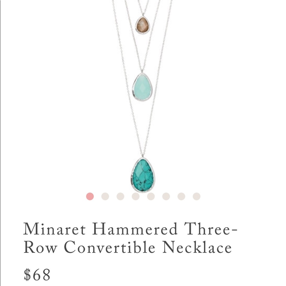 Chloe + Isabel Minaret Hammered 3Row Conv Necklace